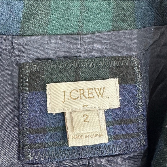 J. Crew plaid schoolboy blazer size 2 - Picture 9 of 13